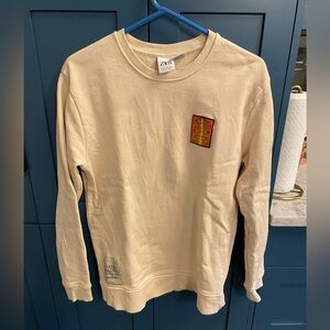 Zara Keith Haring Women’s Unisex M Medium Sweatshirt Cream Patch